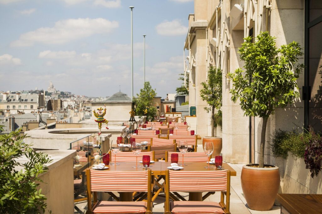 Restaurant italien Langosteria Paris Terrasse