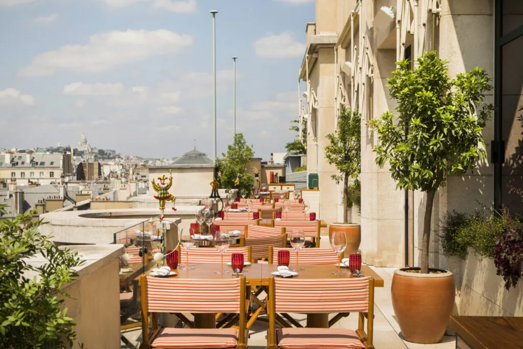Restaurant italien Langosteria Paris Terrasse